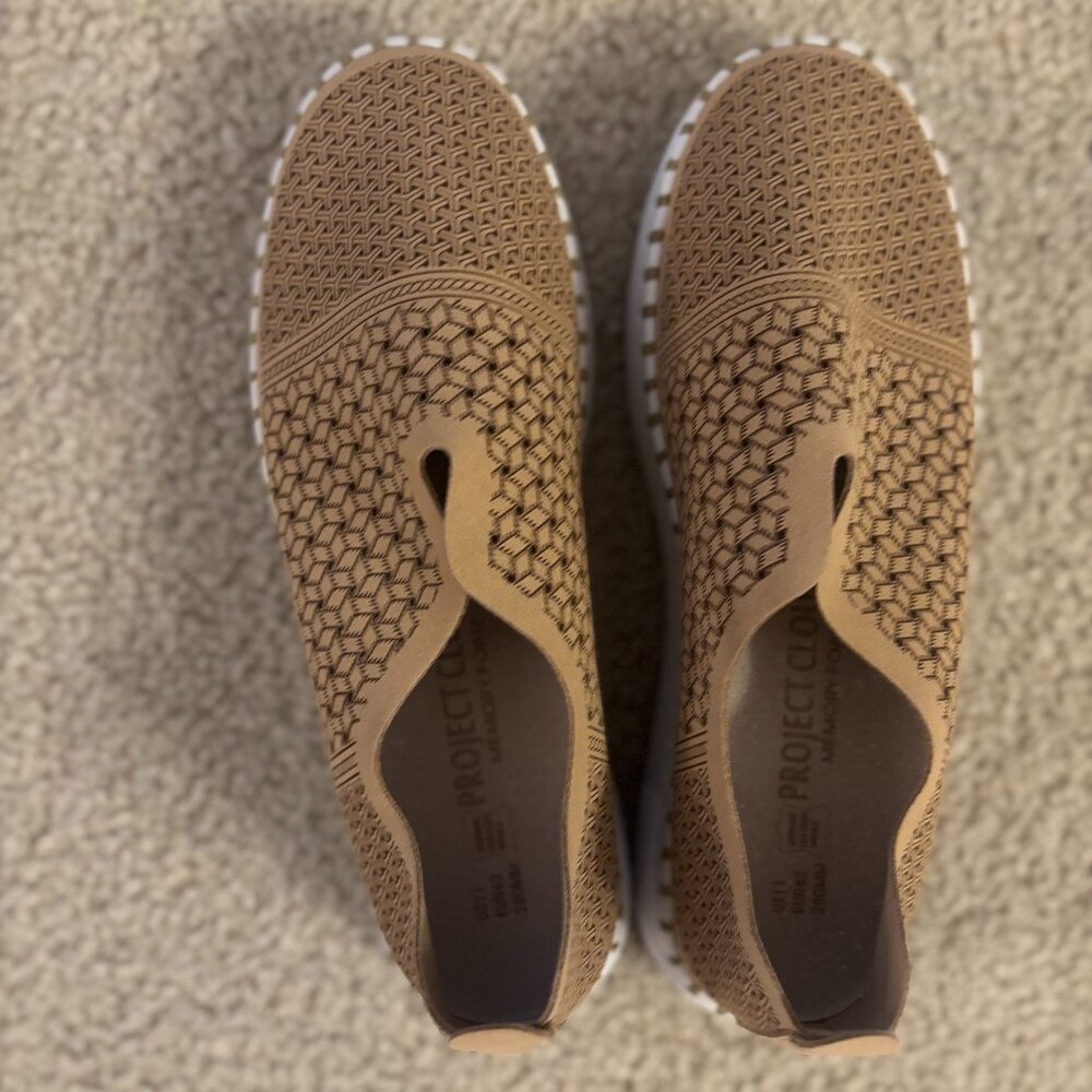 Project Cloud Platform Sneakers Women Sz 11 Aster Leather Foam Insole Loafers